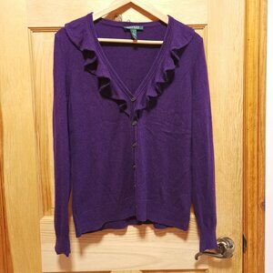 Ralph Lauren Silk and Cashmere Cardigan Size L